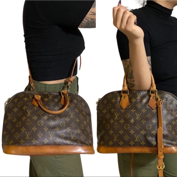 louis vuitton white alma bag/poshmart